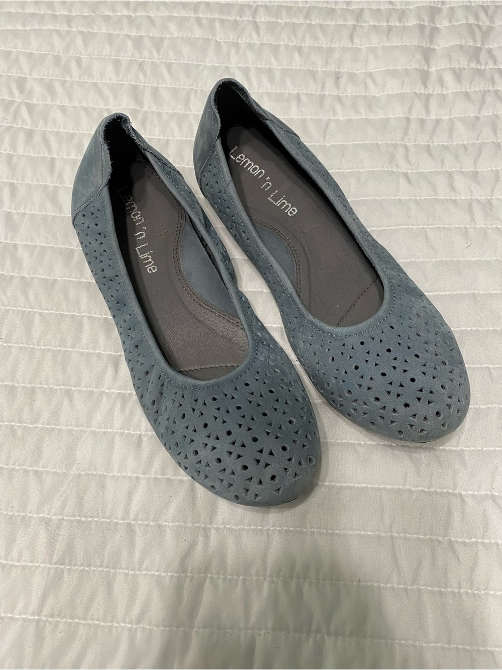 Lemon n Lime Blue Slip-On Ballet Flats Women’s Size 38